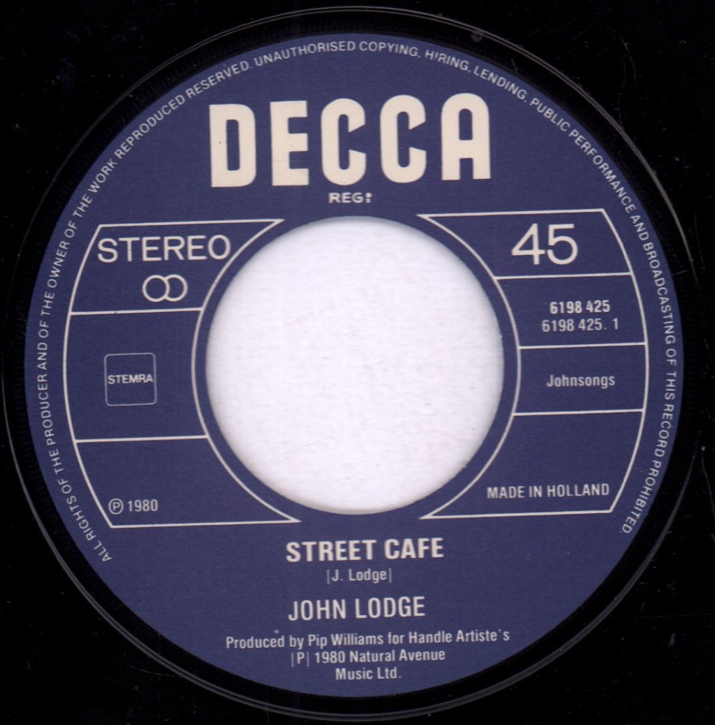 John Lodge - Street Cafe - 7 Inch