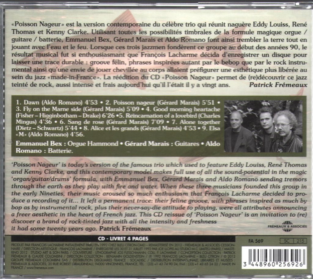 Emmanuel Bex, Gerard Marais, Aldo Romano - Poisson Nageur - Cd