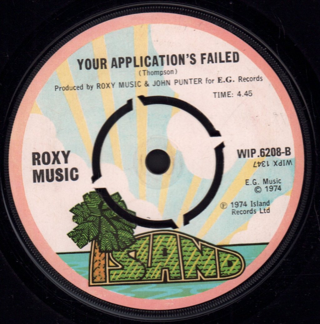 Roxy Music - All I Want Is You - 7 Inch