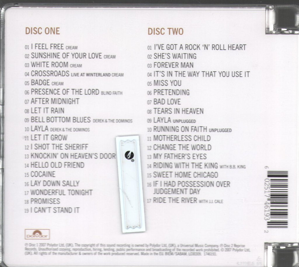 Eric Clapton - Complete Clapton - Double Cd