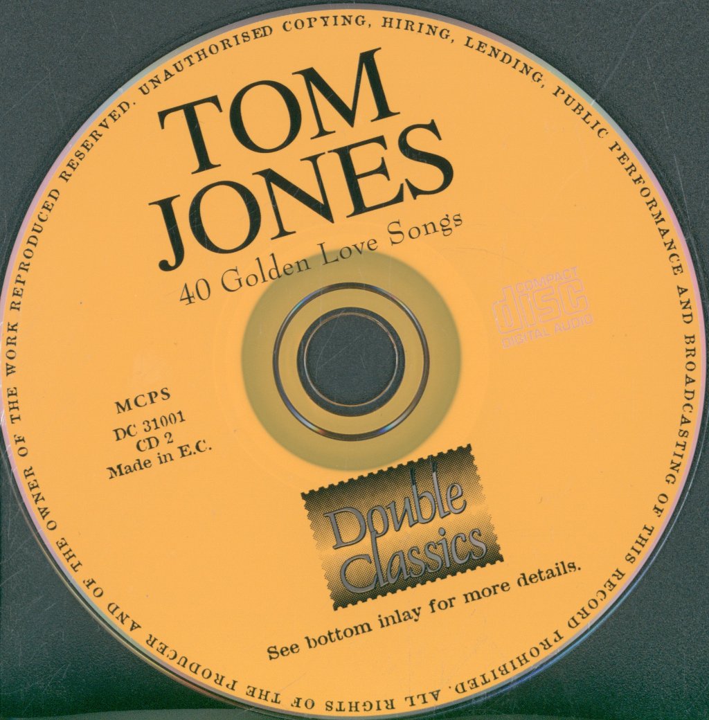 Tom Jones - 40 Golden Love Songs - Double Cd