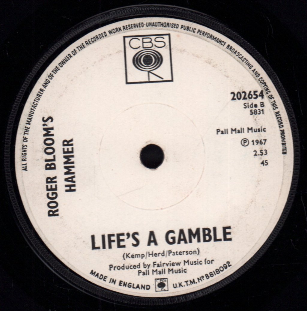 Roger Bloom's Hammer - Out Of The Blue - 7 Inch