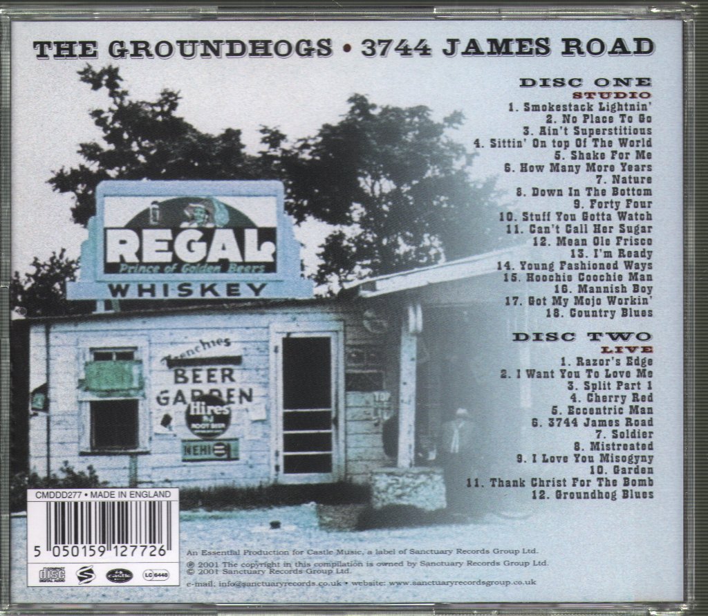Groundhogs - 3744 James Road: The HTD Anthology - Double Cd