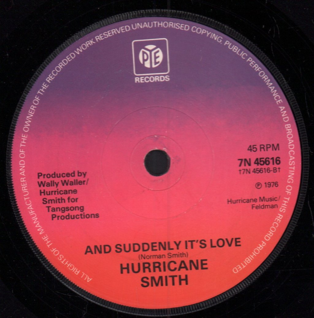 Hurricane Smith - Summertime Love - 7 Inch