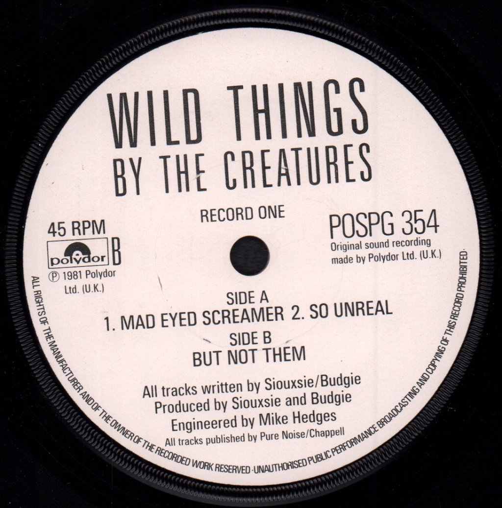 Creatures (Siouxsie) - Wild Things - Double 7 Inch