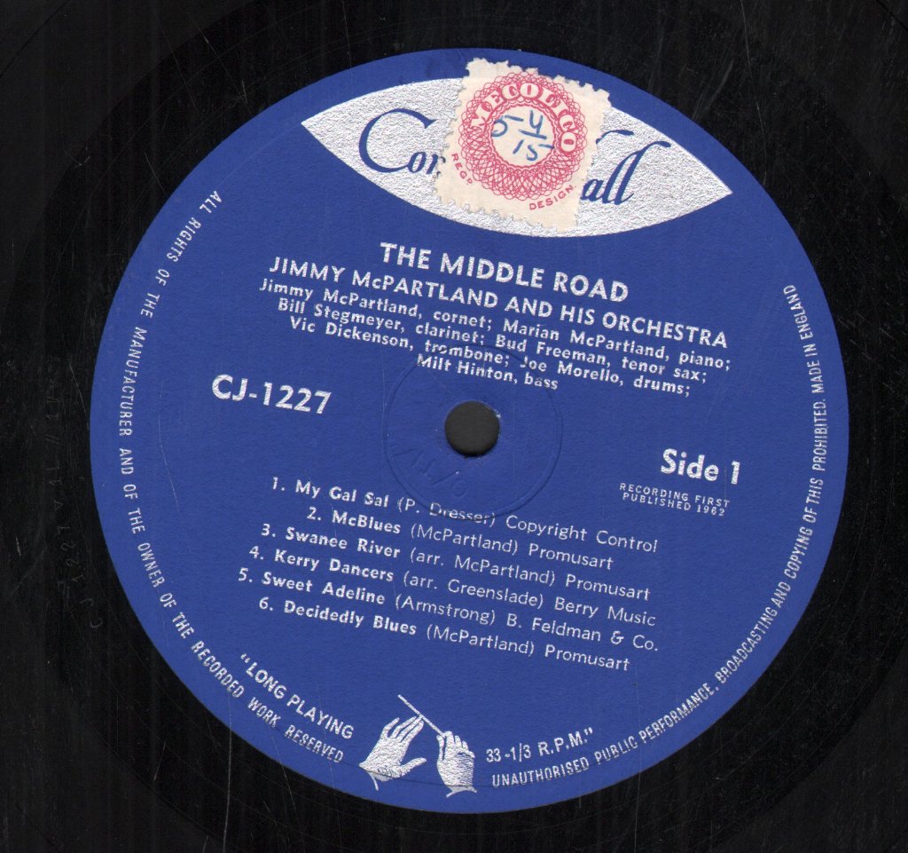 Jimmy McPartland And His Orchestra - Middle Road - Lp