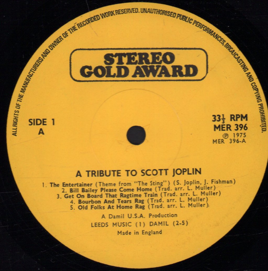 Harry Fingers Warren - Tribute To Scott Joplin - Lp