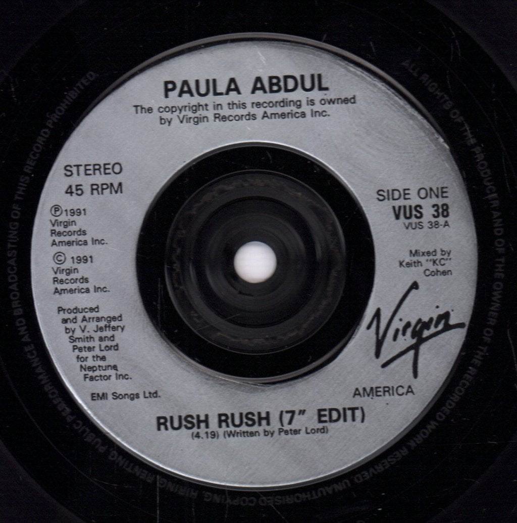 Paula Abdul - Rush Rush - 7 Inch