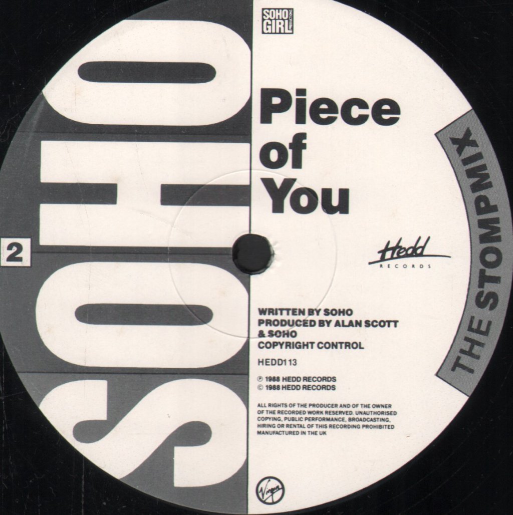 Soho (90'S Artist) - Piece Of You - 12 Inch