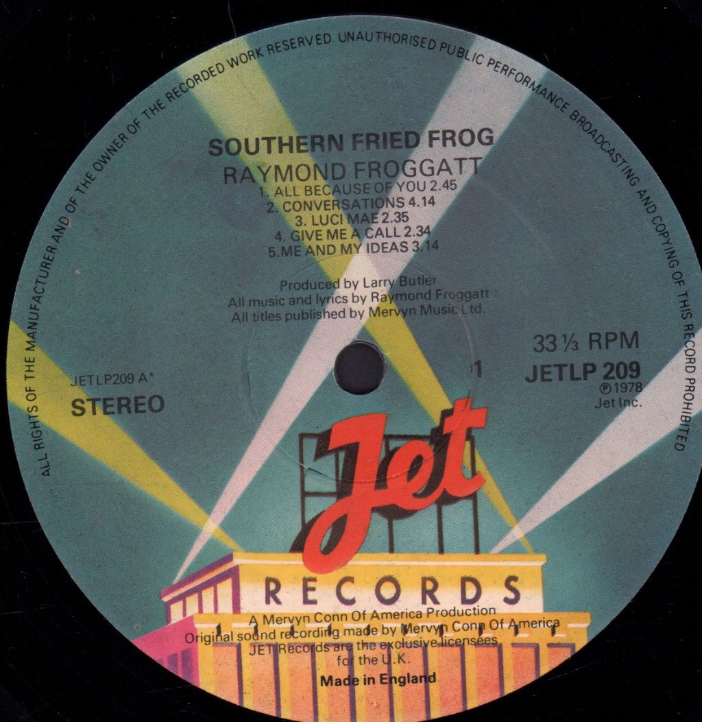 Raymond Froggatt - Southern Fried Frog - Lp