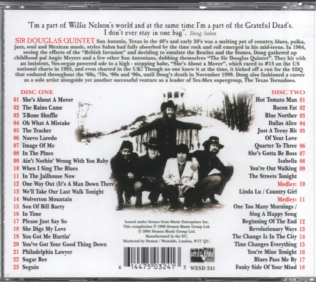 Sir Douglas Quintet - Prime Of Sir Douglas Quintet (The Best Of The Tribe Recordings) - Double Cd