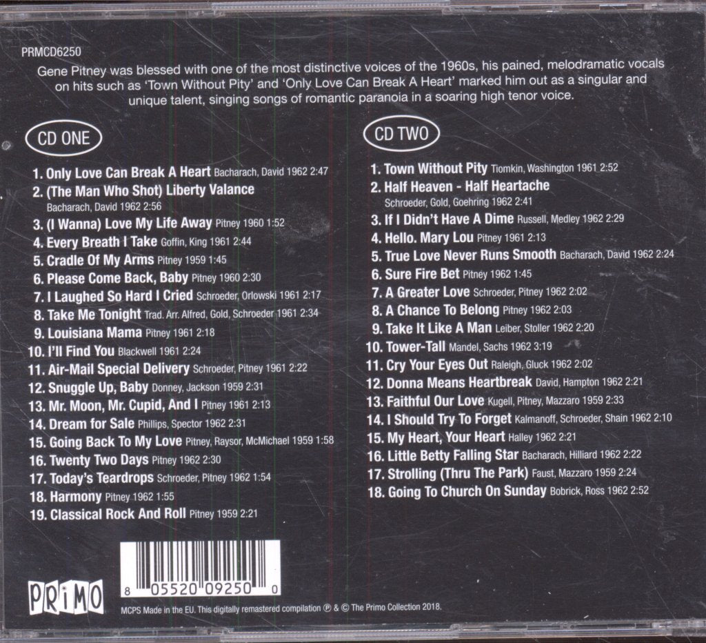 Gene Pitney - Essential Early Recordings - Double Cd