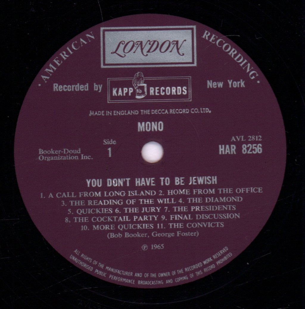 Various Artists - You Don't Have To Be Jewish - Lp