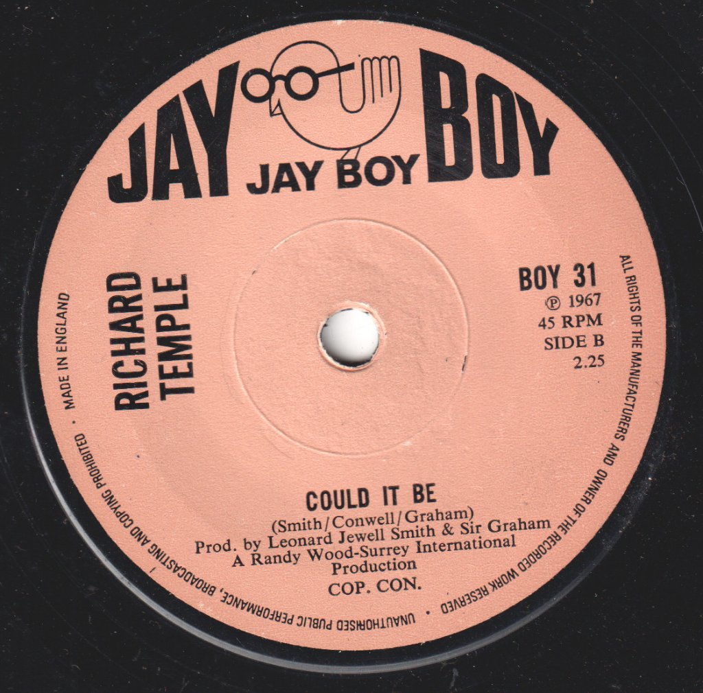 Richard Temple - That Beatin' Rhythm / Could It Be - 7 Inch