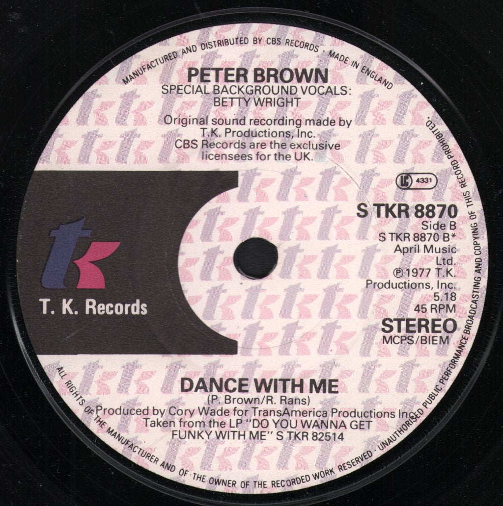 Peter Brown - Do Ya Wanna Get Funky With Me - 7 Inch