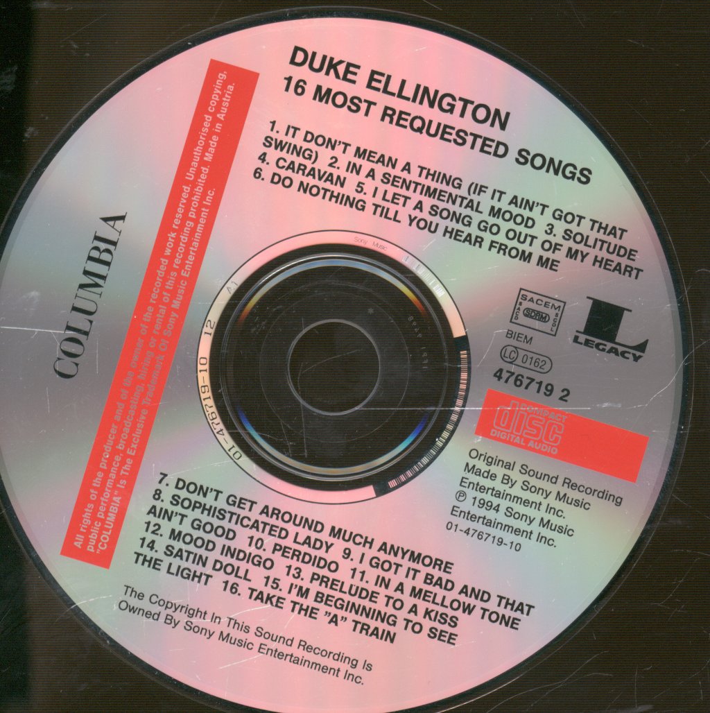 Duke Ellington - 16 Most Requested Songs - Cd