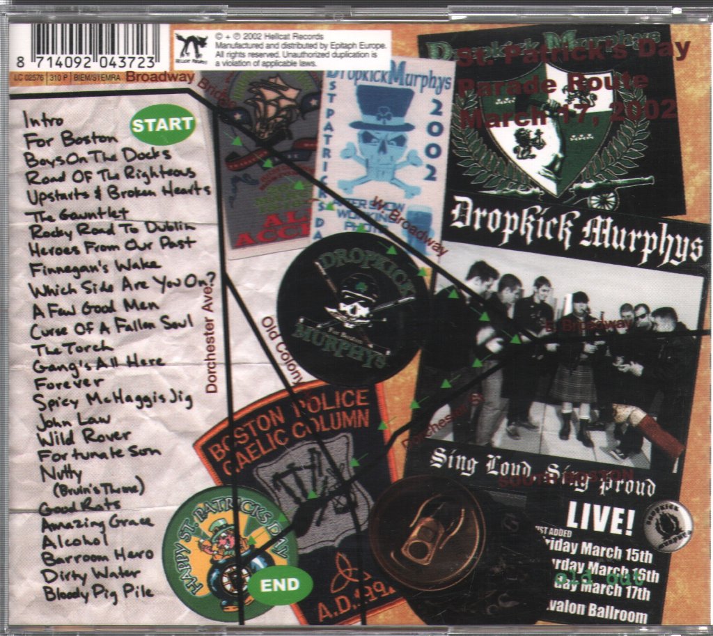 Dropkick Murphys - Live On St. Patrick's Day - Cd