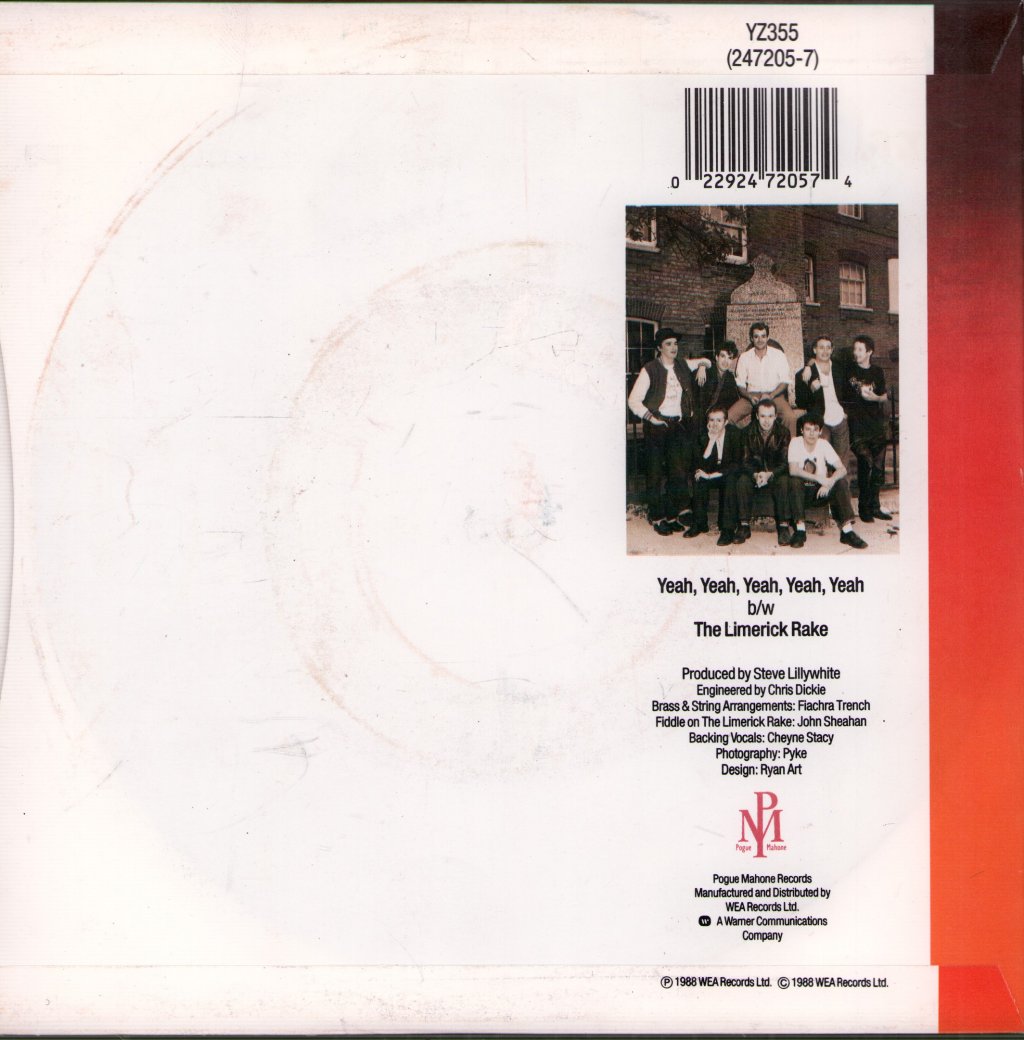 Pogues - Yeah Yeah Yeah Yeah Yeah - 7 Inch