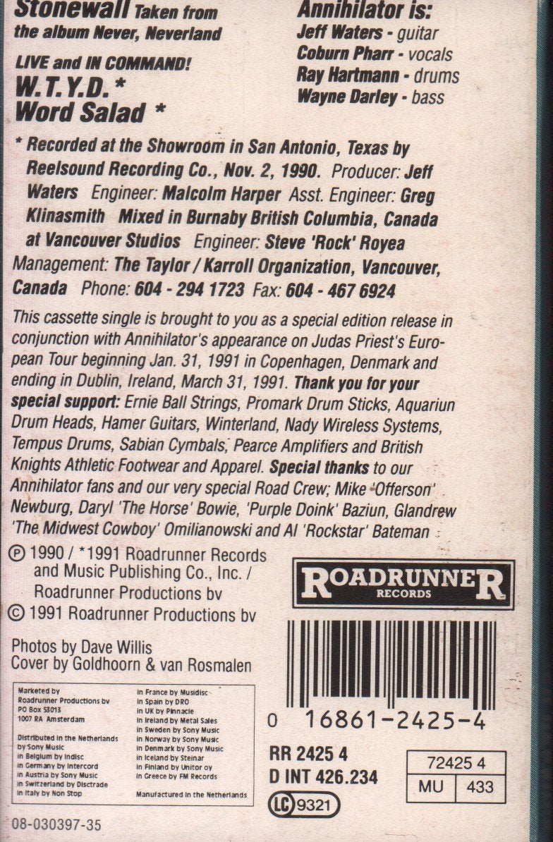 Annihilator - Stonewall - Cassette