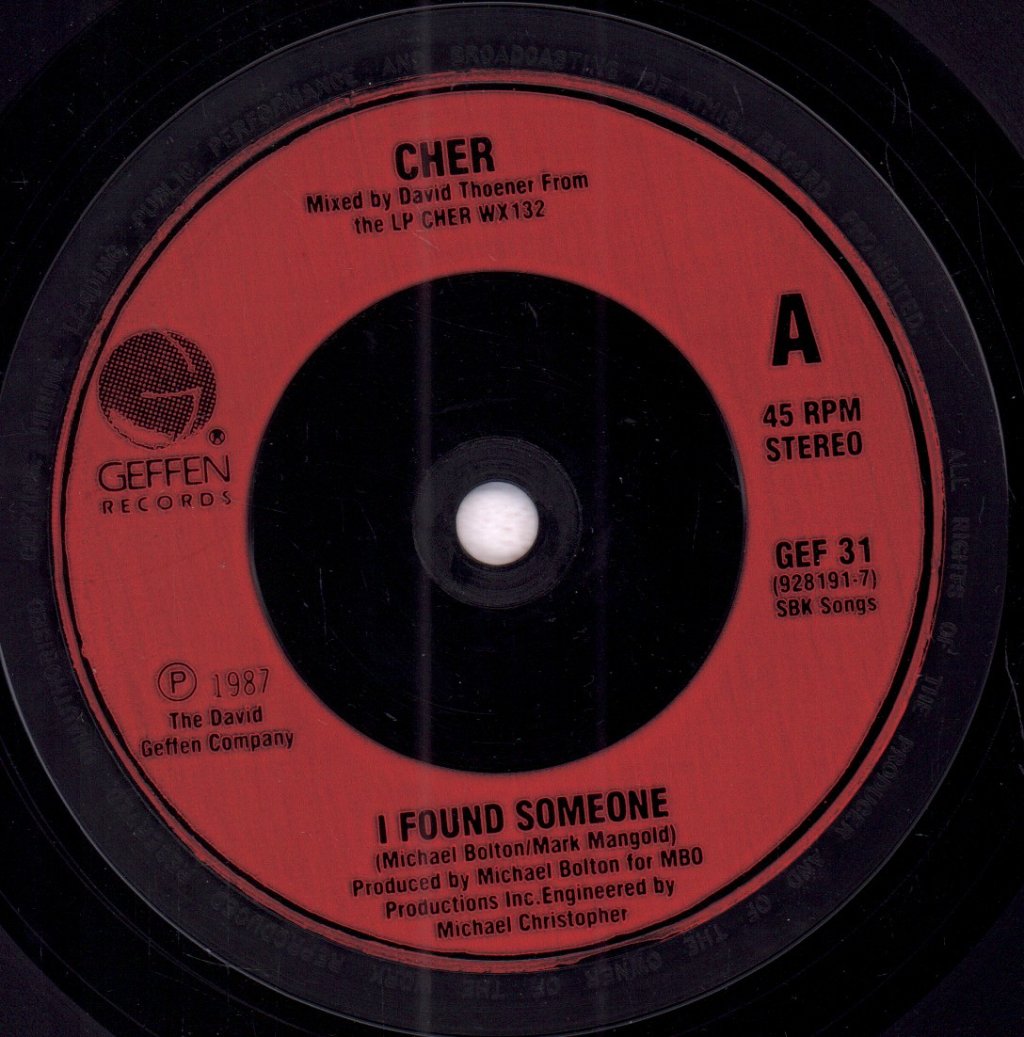 Cher - I Found Someone - 7 Inch