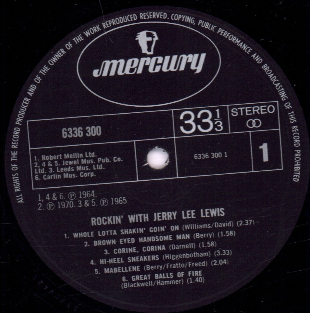 Jerry Lee Lewis - Rockin' With - Lp