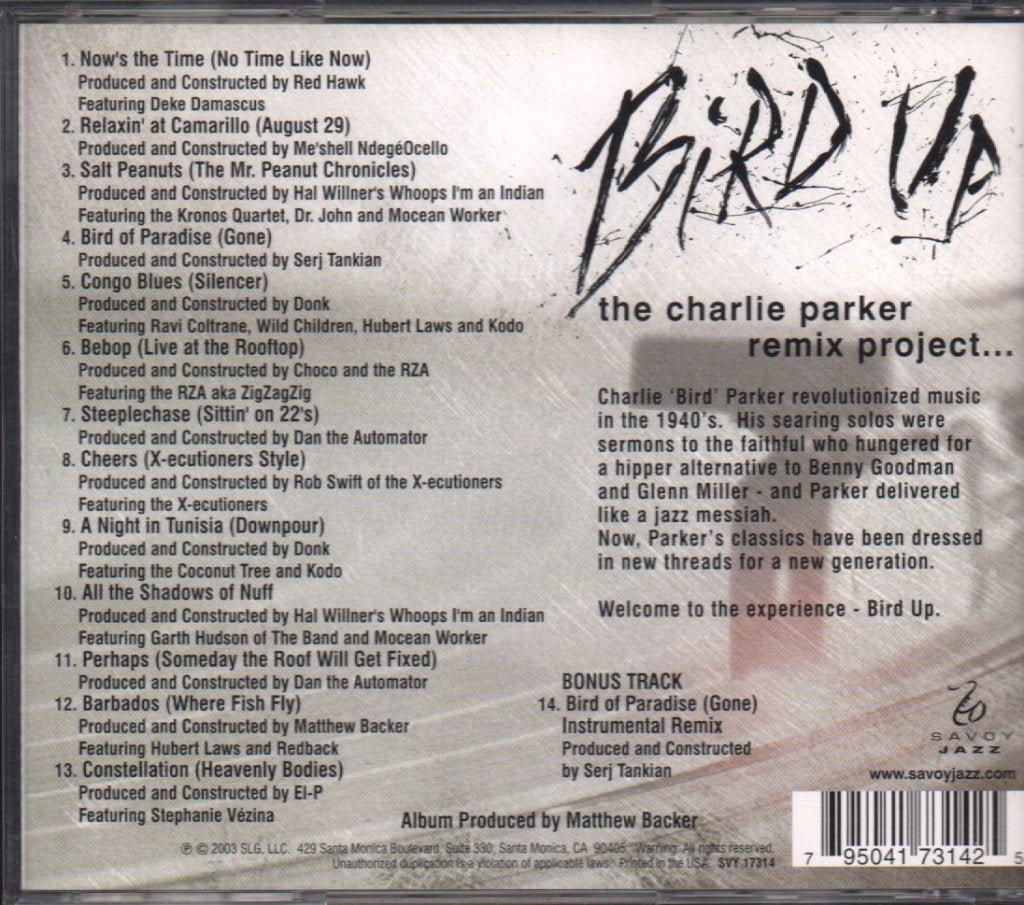 Charlie Parker - Bird Up: The Charlie Parker Remix Project... - Cd