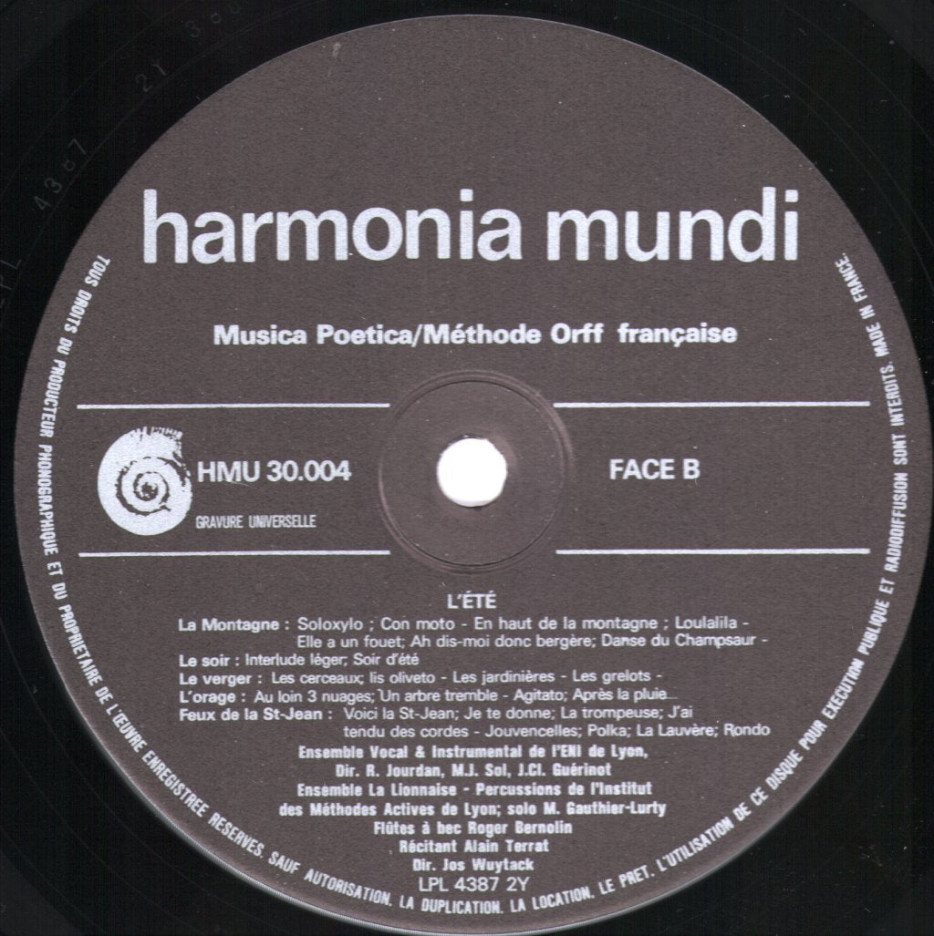 Gunild Keetman - Carl Orff - L'Été - Lp