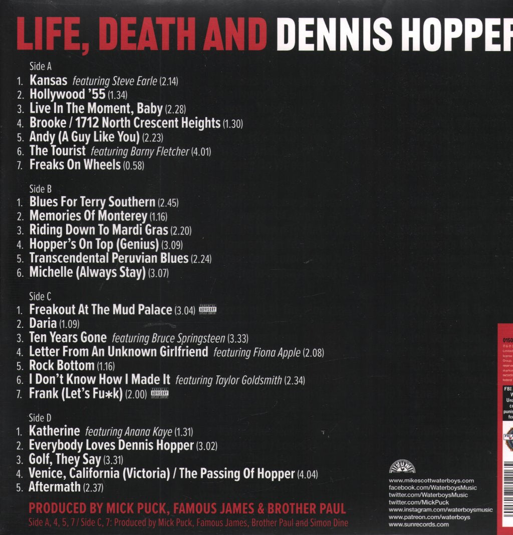 Waterboys - Life, Death and Dennis Hopper - Double Lp