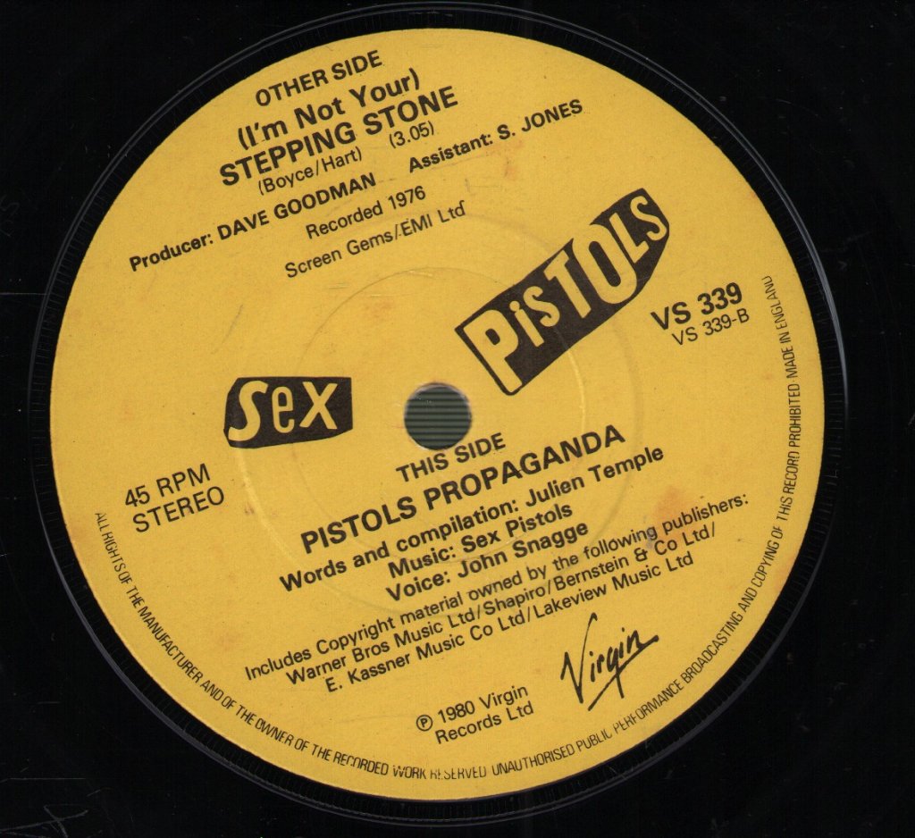 Sex Pistols - I'm Not Your Stepping Stone - 7 Inch