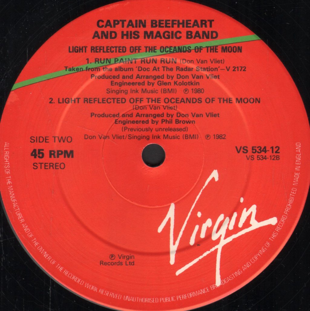 Captain Beefheart And The Magic Band - Light Reflected Off The Oceands Of The Moon - 12 Inch