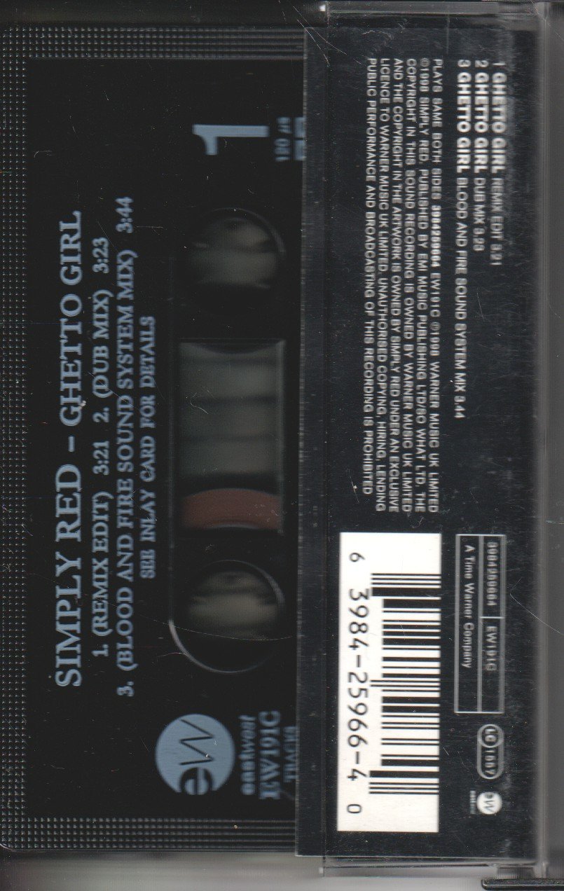 Simply Red - Ghetto Girl - Cassette