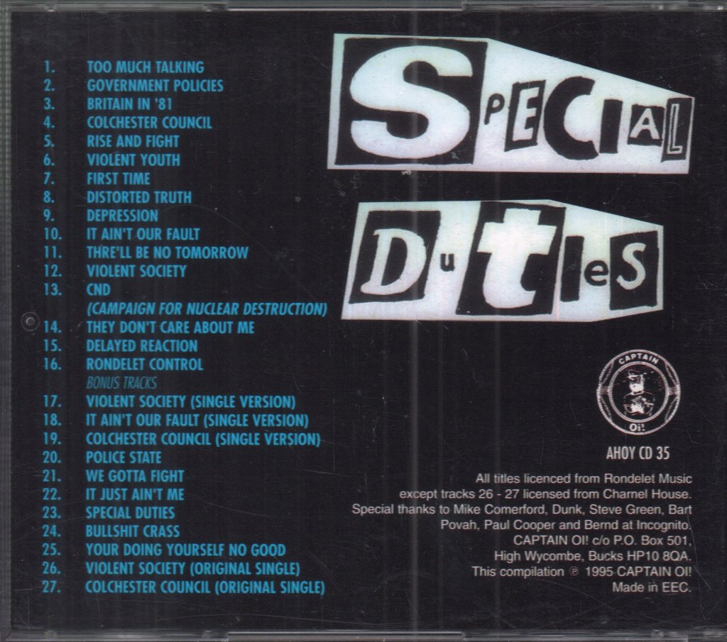 Special Duties - 77 In 82 - Cd