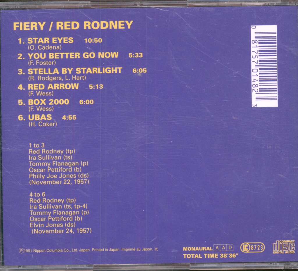 Red Rodney - Fiery - Cd