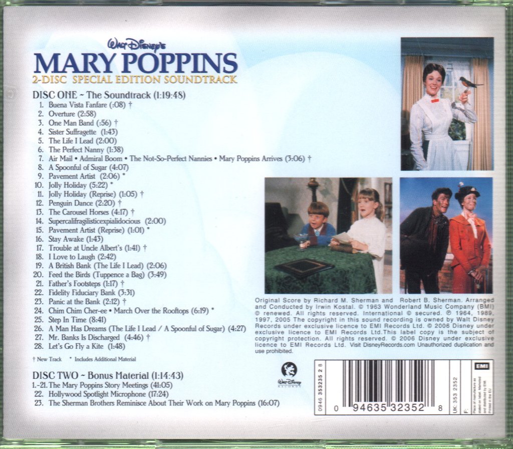 Various Artists - Mary Poppins (Special Edition Soundtrack) - Cd