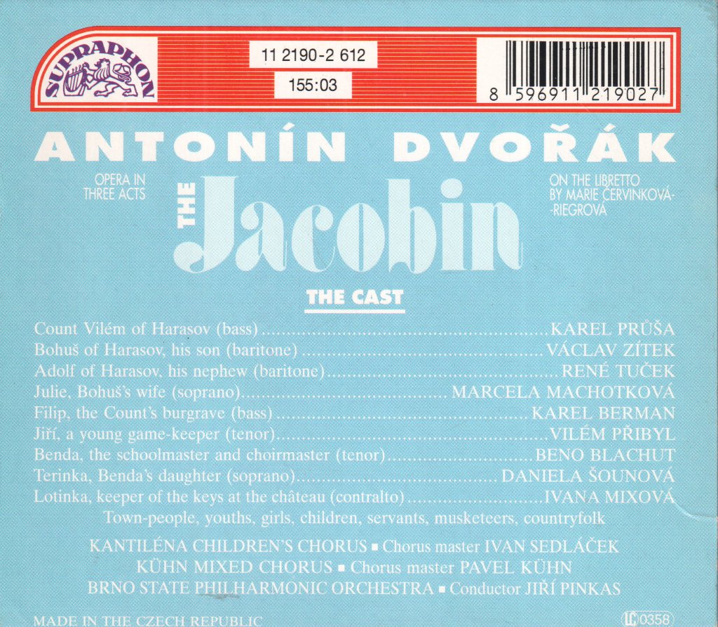 Státní Filharmonie Brno, Jiří Pinkas - Dvořák - Jakobín - Cd Set