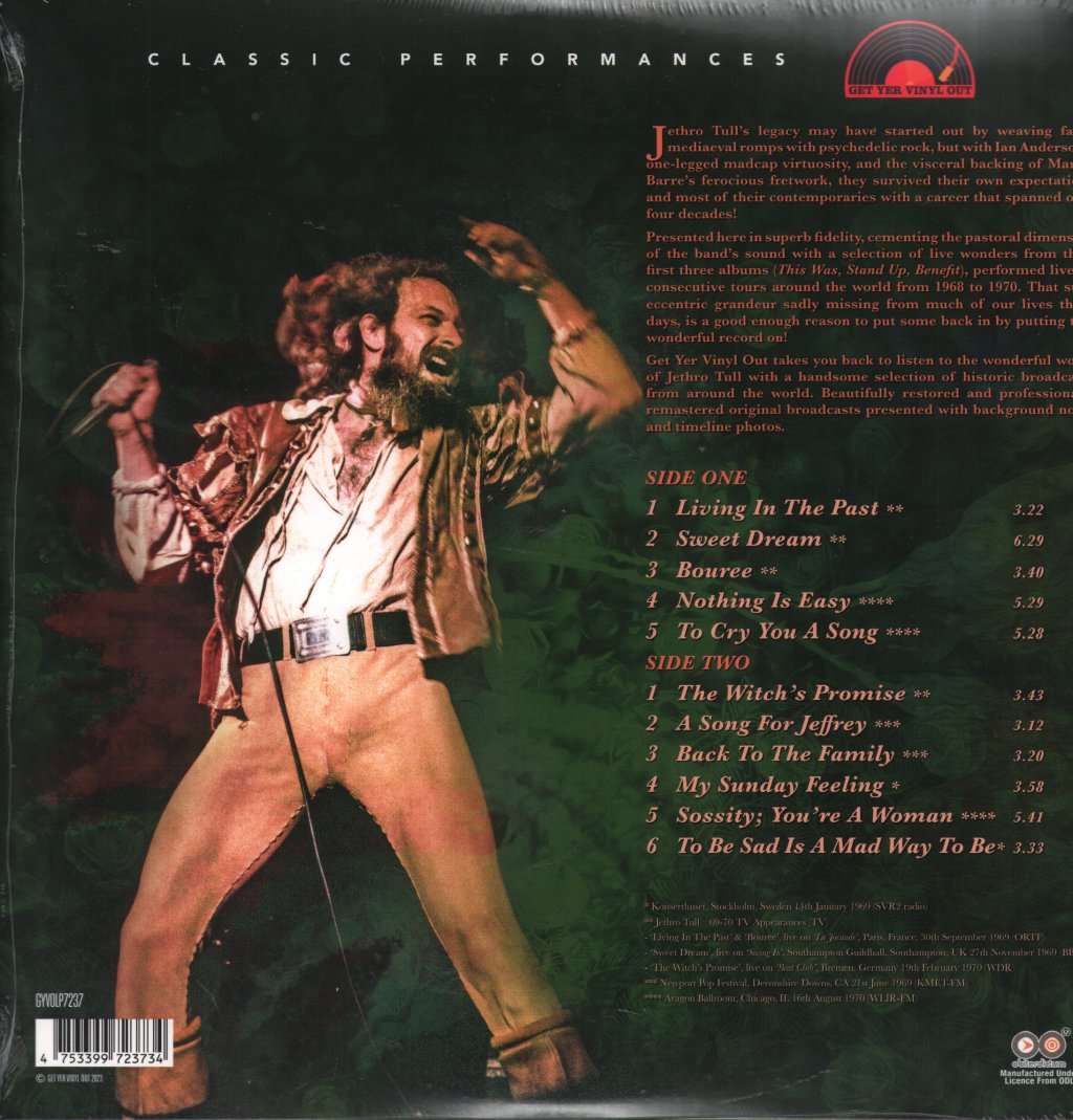 Jethro Tull - Greatest Hits... Live - Lp