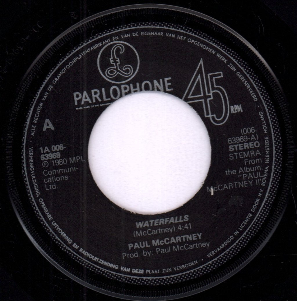 Paul McCartney - Waterfalls - 7 Inch