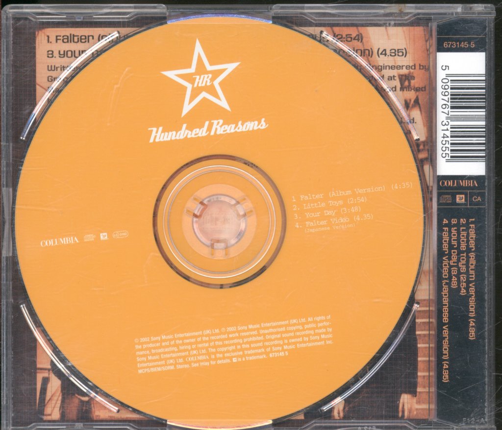 Hundred Reasons - Falter - Cd