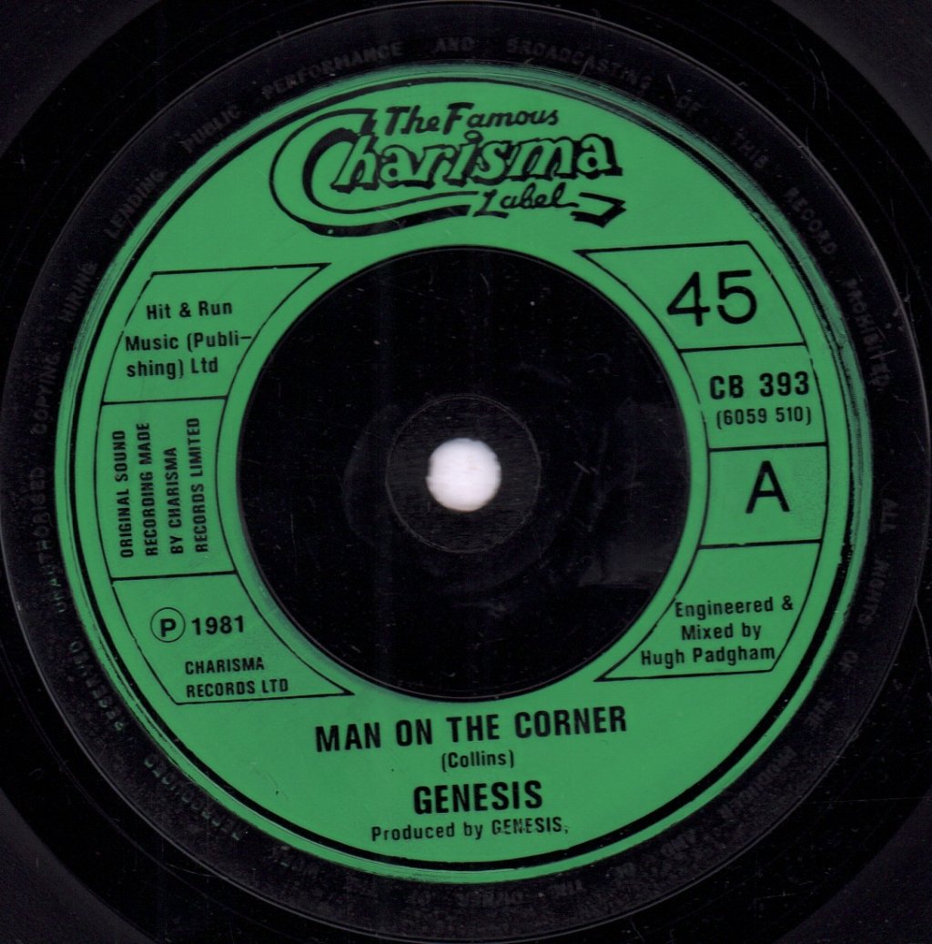 Genesis - Man On The Corner - 7 Inch