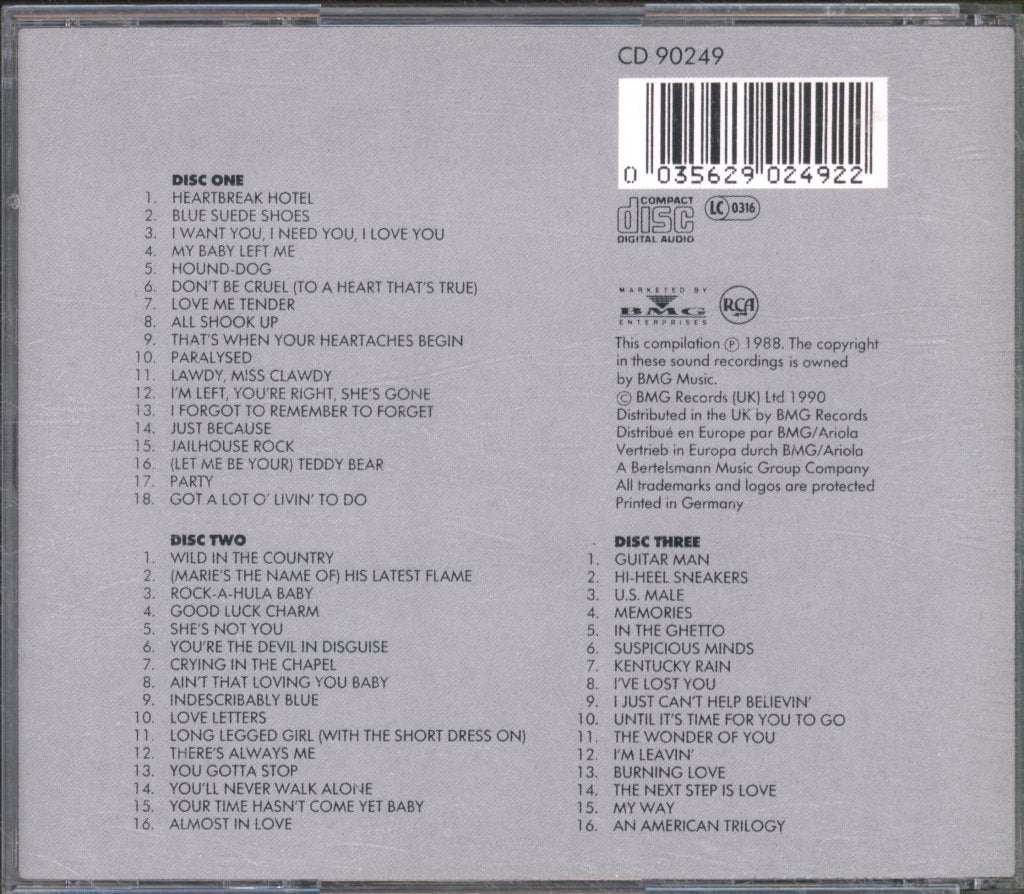 Elvis Presley - Three Disc Set - Cd Set