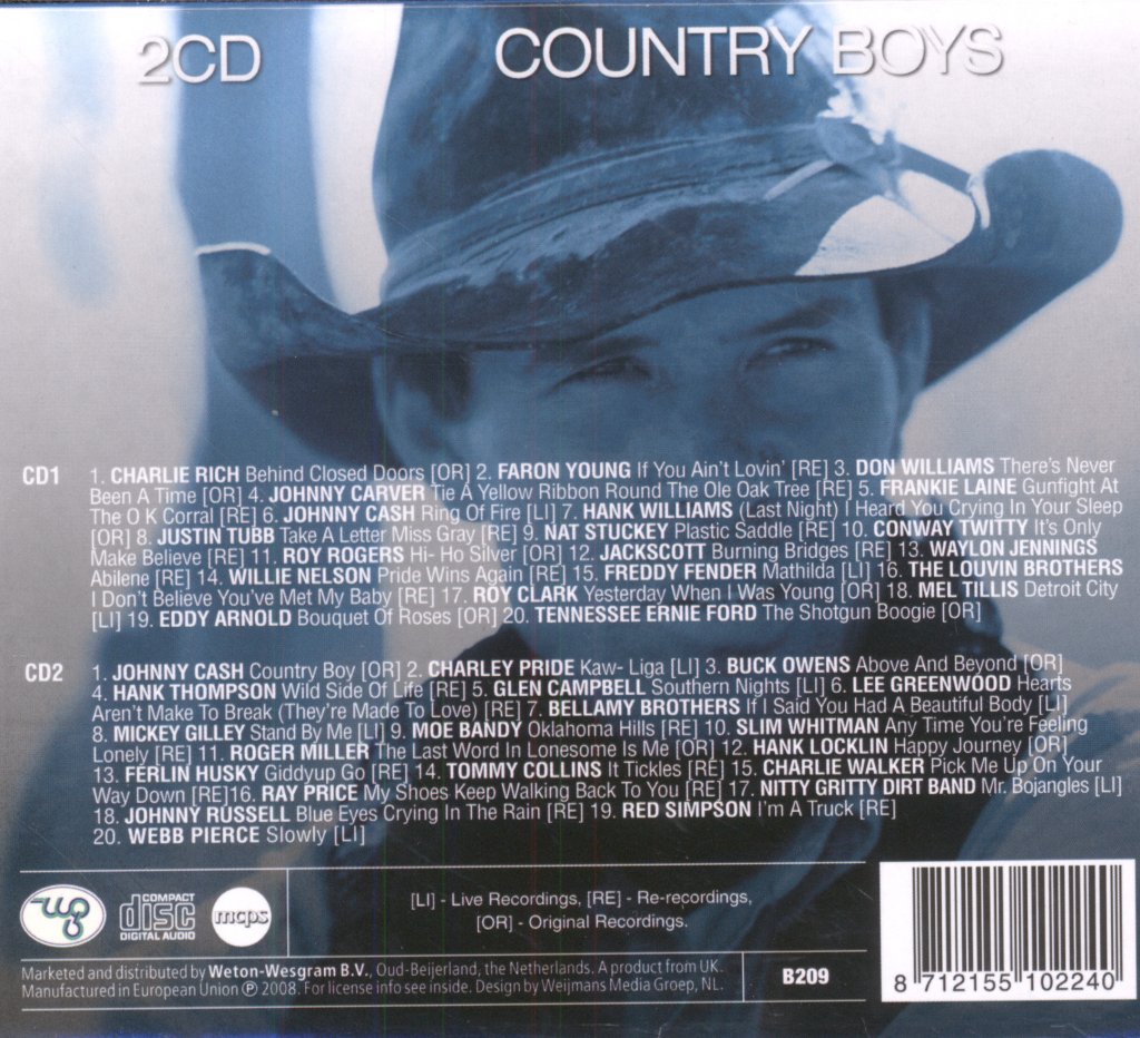 Various Artists - Country Boys - Double Cd