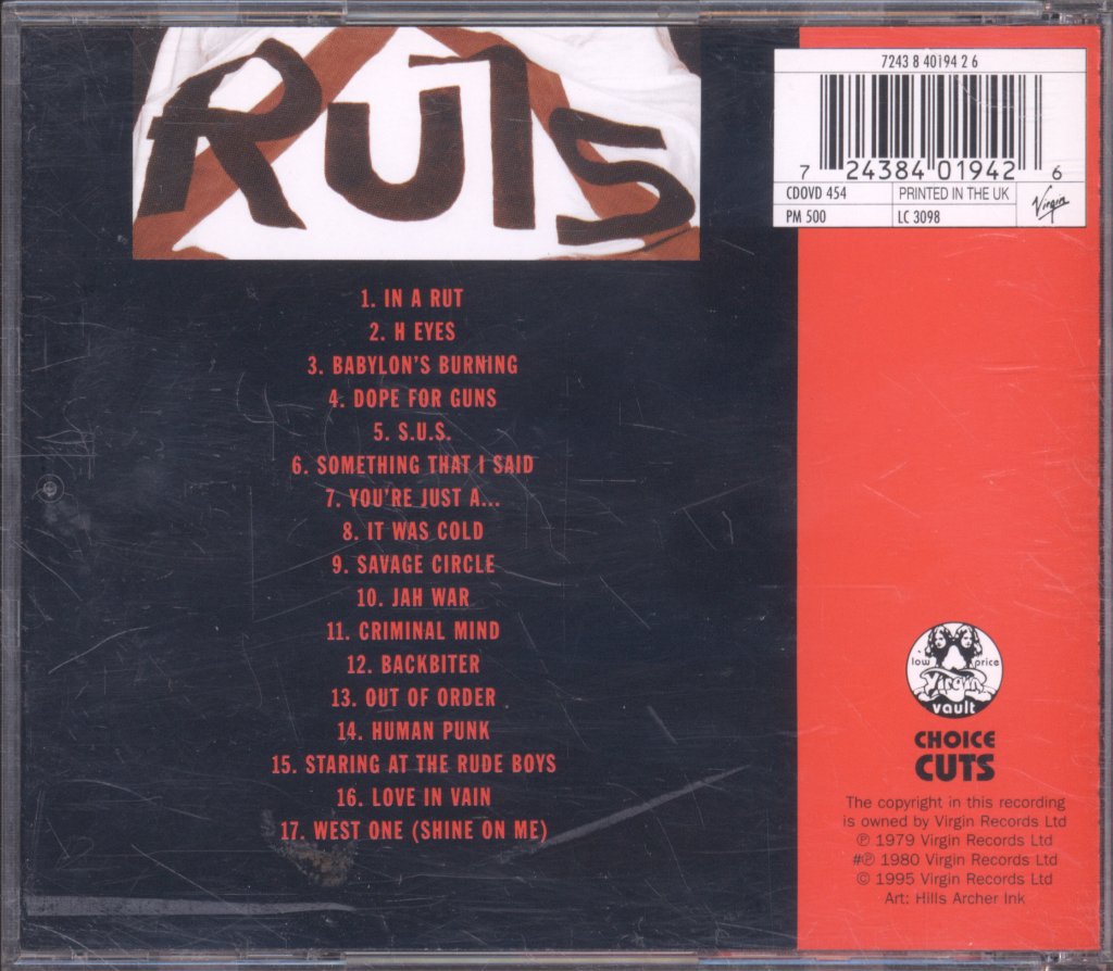 Ruts - Something That I Said - The Best Of The Ruts - Cd