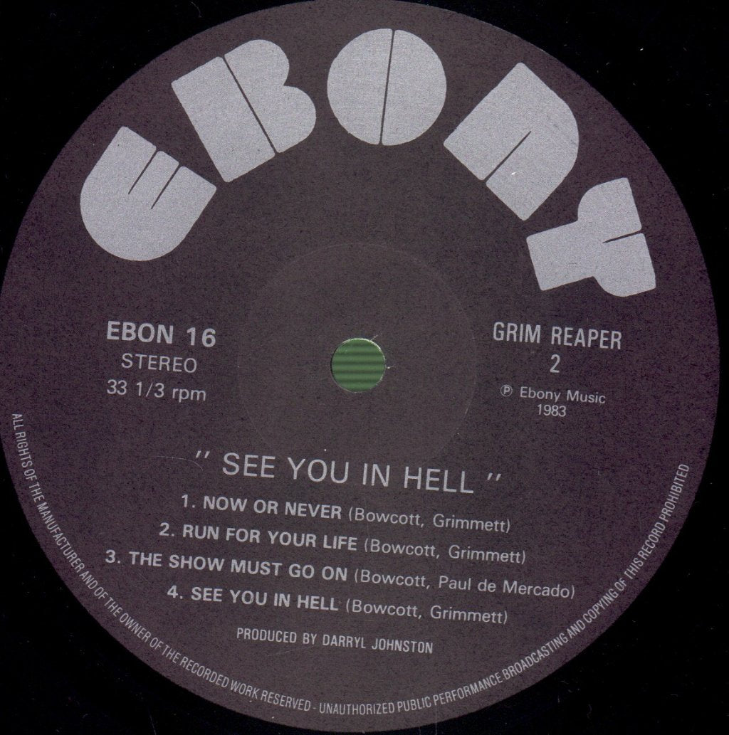 Grim Reaper - See You In Hell - Lp