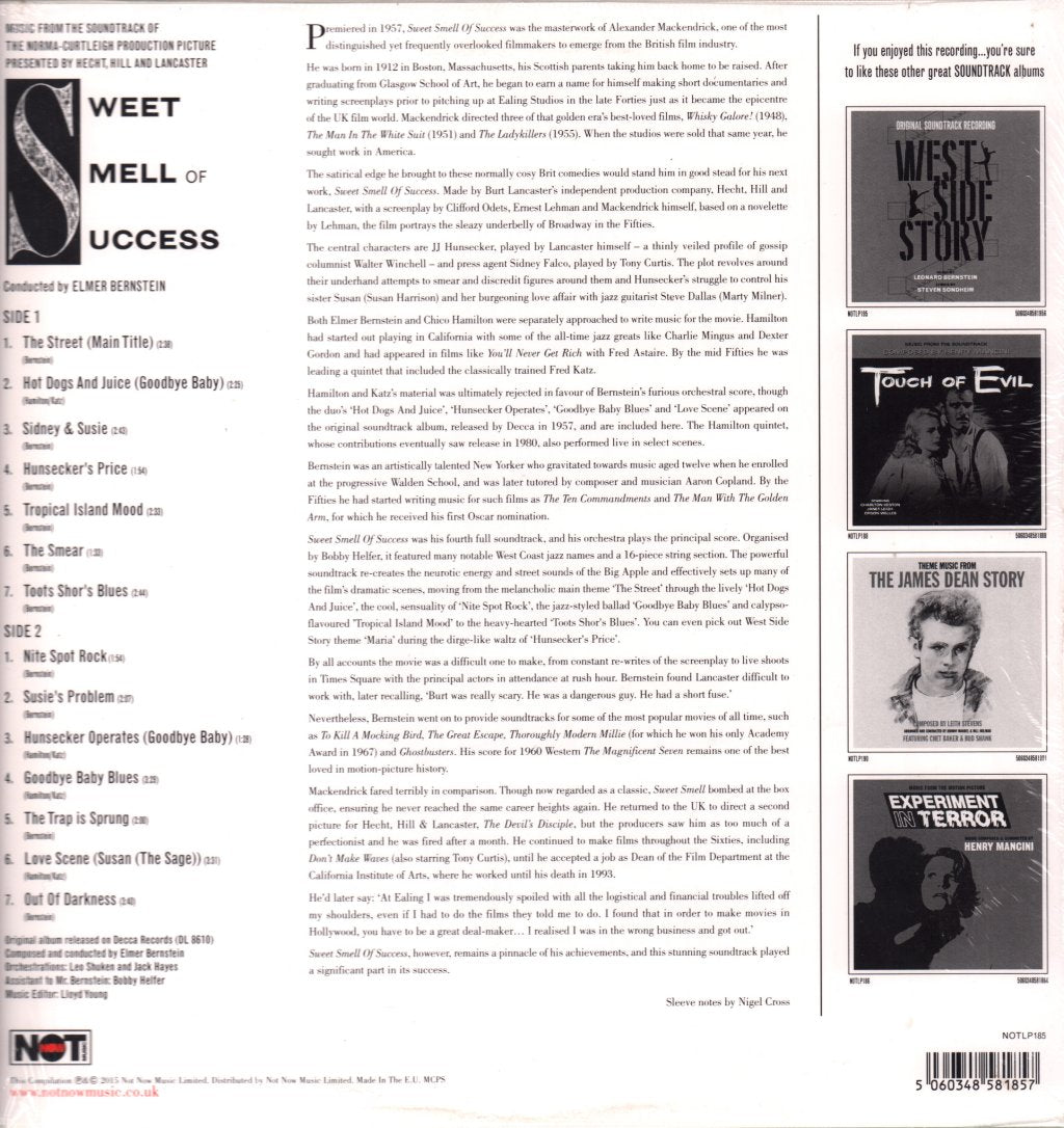 Elmer Bernstein - Sweet Smell Of Success - Lp