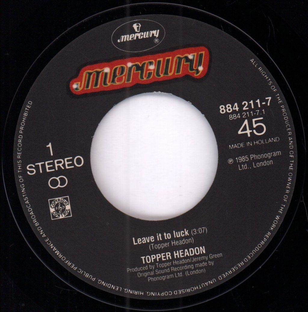 Topper Headon - Leave It To Luck - 7 Inch