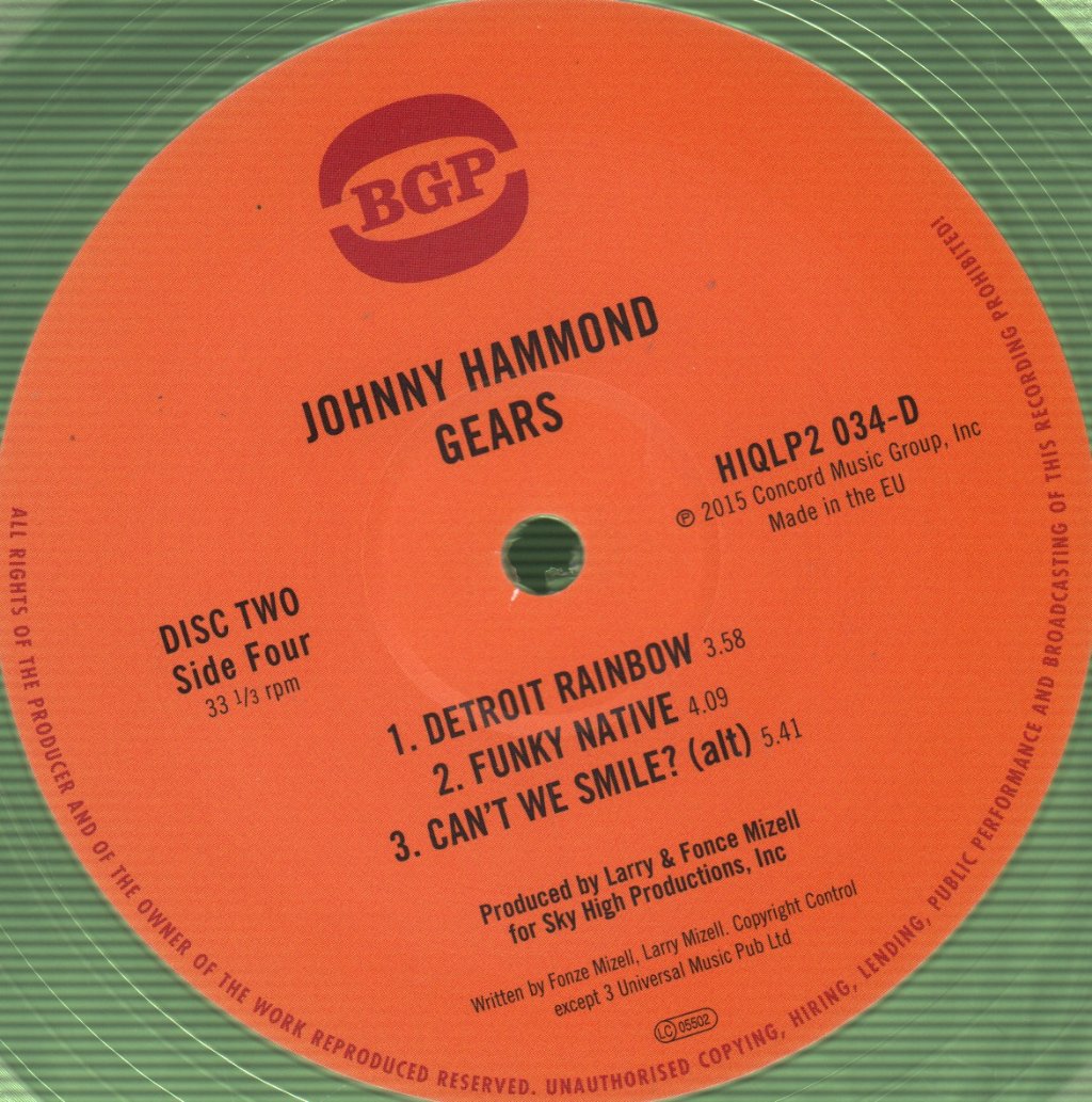 Johnny Hammond - Gears - Double Lp