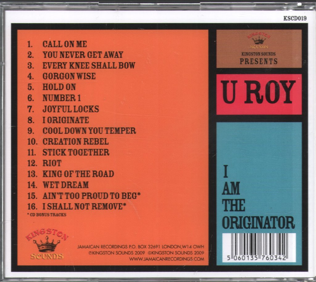 U-Roy - I Am The Originator - Cd