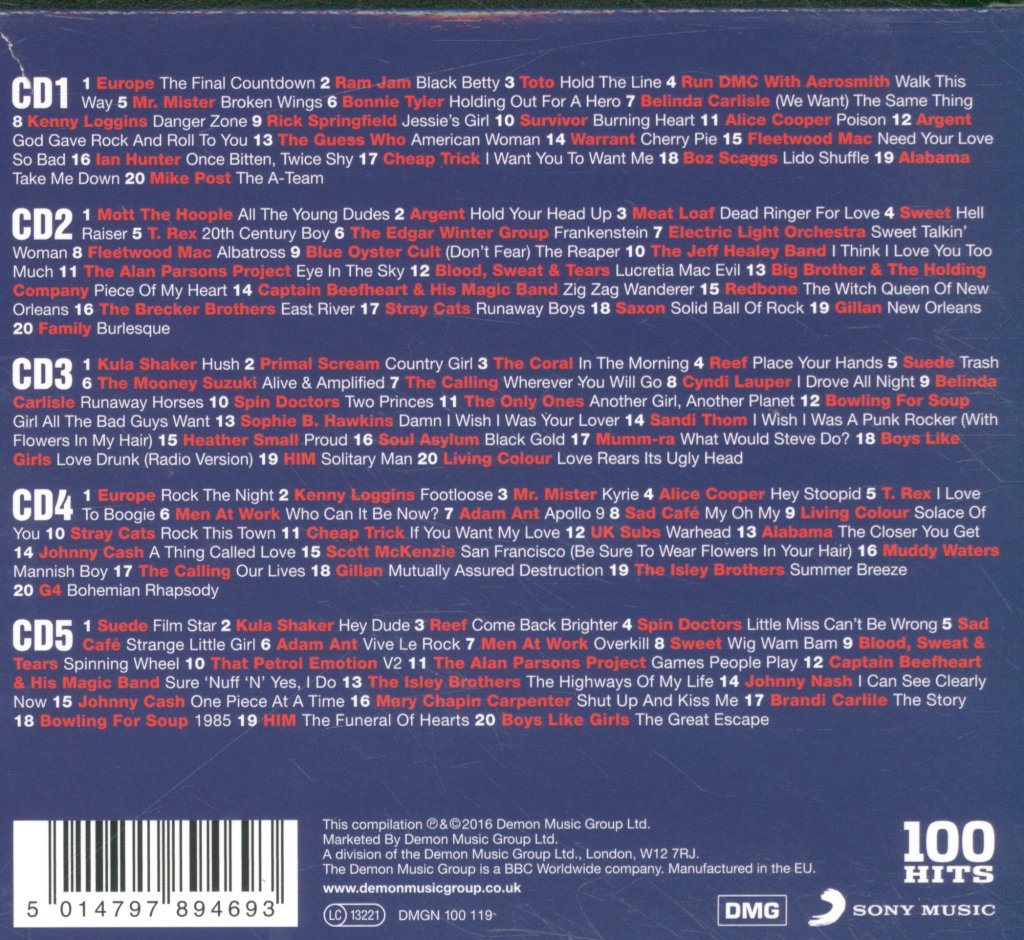 Various Artists - 100 Hits Drivetime Anthems - Cd Set