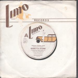 Rosetta Stone (Glam) - Hiding From Love - 7 Inch