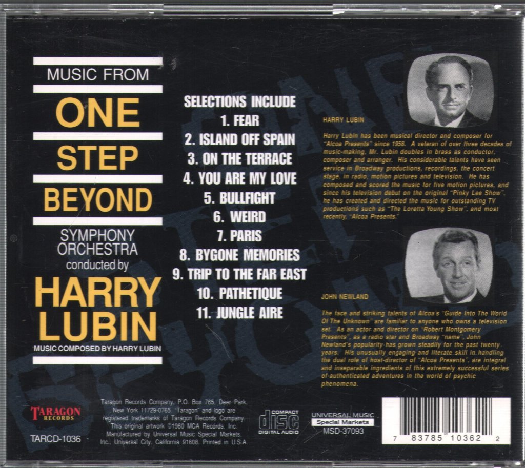 Harry Lubin - Music From One Step Beyond - Cd